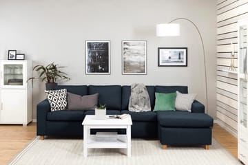 Crazy 4-sits Vändbar L-formad Divansoffa i Tyg - Blå - Products - Möbler - Soffa - Divansoffa & schäslongsoffa - 4 sits soffa med divan