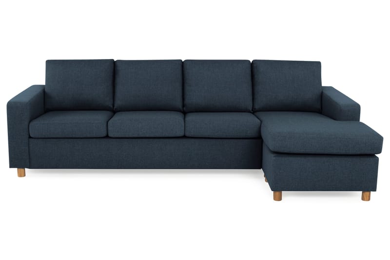Crazy 4-sits Vändbar L-formad Divansoffa i Tyg - Blå - Products - Möbler - Soffa - Divansoffa & schäslongsoffa - 4 sits soffa med divan