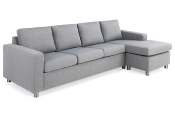 Crazy 4-sits Vändbar L-formad Divansoffa i Tyg - Grå - Products - Möbler - Soffa - Divansoffa & schäslongsoffa - 4 sits soffa med divan
