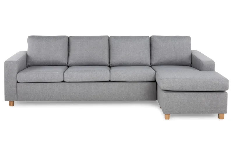Crazy 4-sits Vändbar L-formad Divansoffa i Tyg - Grå - Products - Möbler - Soffa - Divansoffa & schäslongsoffa - 4 sits soffa med divan