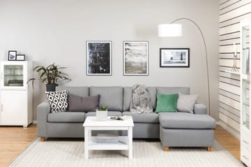 Crazy 4-sits Vändbar L-formad Divansoffa i Tyg - Grå - Products - Möbler - Soffa - Divansoffa & schäslongsoffa - 4 sits soffa med divan
