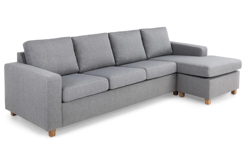 Crazy 4-sits Vändbar L-formad Divansoffa i Tyg - Grå - Products - Möbler - Soffa - Divansoffa & schäslongsoffa - 4 sits soffa med divan
