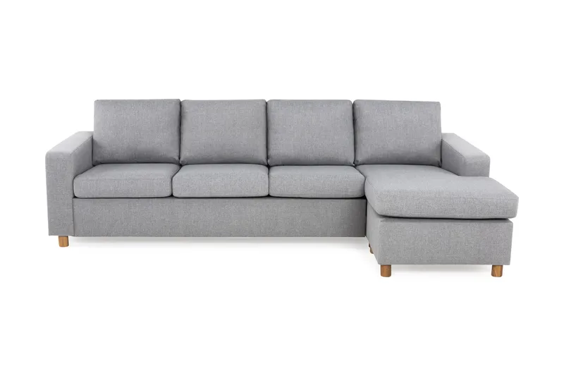 Crazy 4-sits Vändbar L-formad Divansoffa i Tyg - Grå - Products - Möbler - Soffa - Divansoffa & schäslongsoffa - 4 sits soffa med divan