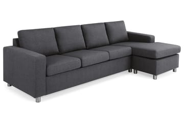 Crazy 4-sits Vändbar L-formad Divansoffa i Tyg - Mörkgrå - Products - Möbler - Soffa - Divansoffa & schäslongsoffa - 4 sits soffa med divan