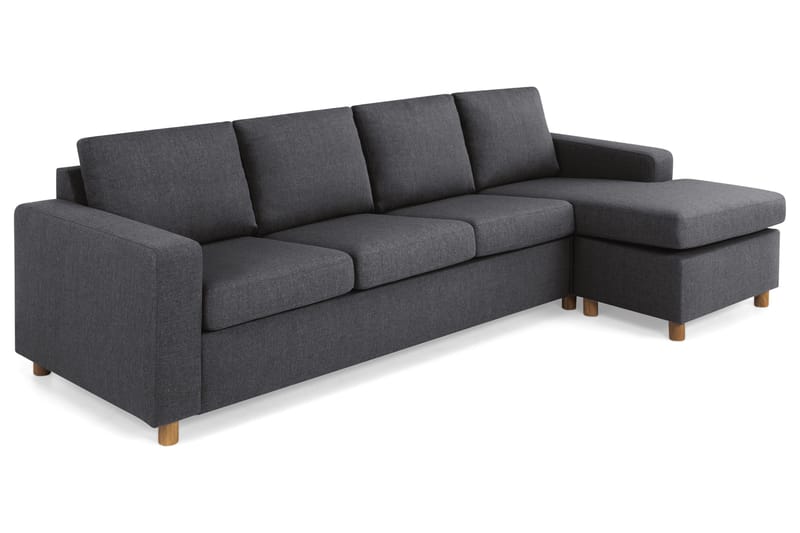 Crazy 4-sits Vändbar L-formad Divansoffa i Tyg - Mörkgrå - Products - Möbler - Soffa - Divansoffa & schäslongsoffa - 4 sits soffa med divan