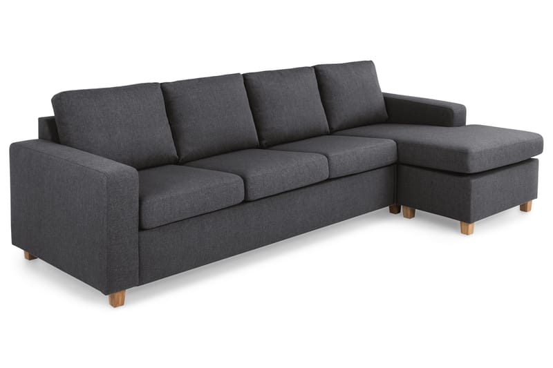 Crazy 4-sits Vändbar L-formad Divansoffa i Tyg - Mörkgrå - Products - Möbler - Soffa - Divansoffa & schäslongsoffa - 4 sits soffa med divan
