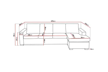 Crazy 4-sits Vändbar L-formad Divansoffa i Tyg - Mörkgrå - Products - Möbler - Soffa - Divansoffa & schäslongsoffa - 4 sits soffa med divan