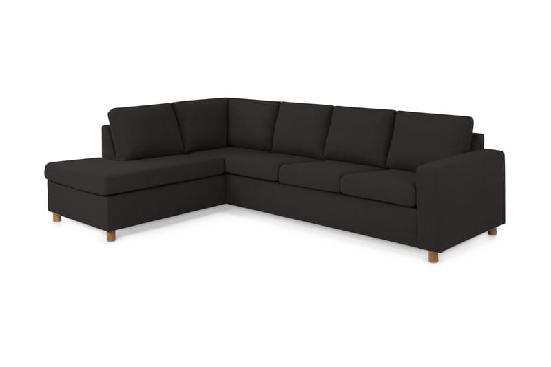 Crazy 4-sits Vänstervänd L-formad Schäslongsoffa i Tyg - Antracit - Products - Möbler - Soffa - Divansoffa & schäslongsoffa - 3 sits soffa med divan
