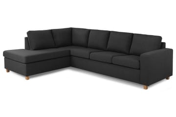Crazy 4-sits Vänstervänd L-formad Schäslongsoffa i Tyg - Antracit - Products - Möbler - Soffa - Divansoffa & schäslongsoffa - 3 sits soffa med divan