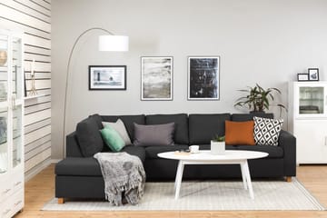 Crazy 4-sits Vänstervänd L-formad Schäslongsoffa i Tyg - Antracit - Products - Möbler - Soffa - Divansoffa & schäslongsoffa - 3 sits soffa med divan