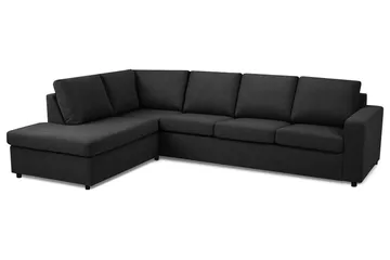 Crazy 4-sits Vänstervänd L-formad Schäslongsoffa i Tyg - Antracit - Products - Möbler - Soffa - Divansoffa & schäslongsoffa - 3 sits soffa med divan