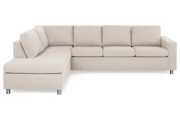 Crazy 4-sits Vänstervänd L-formad Schäslongsoffa i Tyg - Beige - Products - Möbler - Soffa - Divansoffa & schäslongsoffa - 3 sits soffa med divan