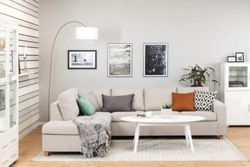 Crazy 4-sits Vänstervänd L-formad Schäslongsoffa i Tyg - Beige - Products - Möbler - Soffa - Divansoffa & schäslongsoffa - 3 sits soffa med divan
