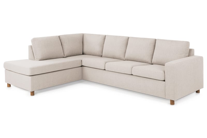 Crazy 4-sits Vänstervänd L-formad Schäslongsoffa i Tyg - Beige - Products - Möbler - Soffa - Divansoffa & schäslongsoffa - 3 sits soffa med divan