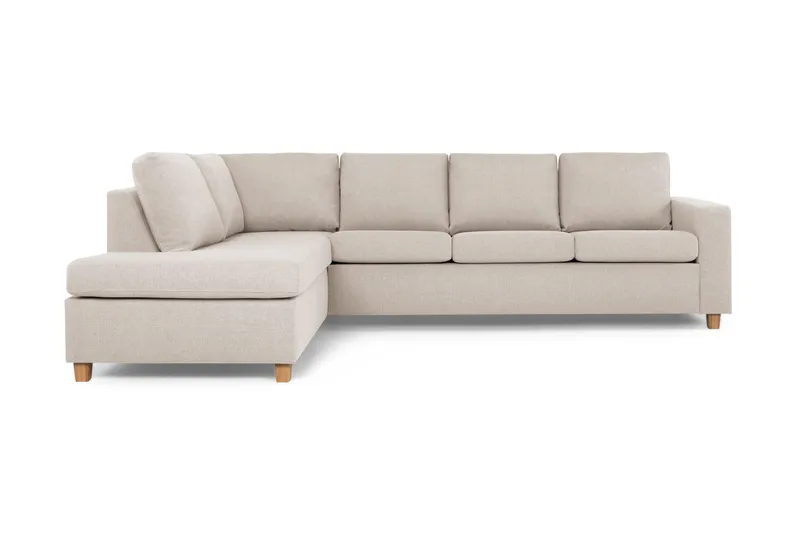 Crazy 4-sits Vänstervänd L-formad Schäslongsoffa i Tyg - Beige - Products - Möbler - Soffa - Divansoffa & schäslongsoffa - 3 sits soffa med divan