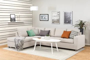 Crazy 4-sits Vänstervänd L-formad Schäslongsoffa i Tyg - Beige - Products - Möbler - Soffa - Divansoffa & schäslongsoffa - 3 sits soffa med divan