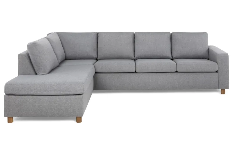 Crazy 4-sits Vänstervänd L-formad Schäslongsoffa i Tyg - Grå - Products - Möbler - Soffa - Divansoffa & schäslongsoffa - 3 sits soffa med divan