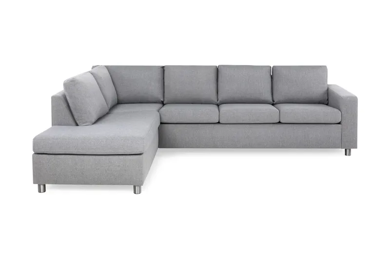 Crazy 4-sits Vänstervänd L-formad Schäslongsoffa i Tyg - Grå - Products - Möbler - Soffa - Divansoffa & schäslongsoffa - 3 sits soffa med divan