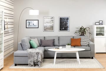 Crazy 4-sits Vänstervänd L-formad Schäslongsoffa i Tyg - Grå - Products - Möbler - Soffa - Divansoffa & schäslongsoffa - 3 sits soffa med divan