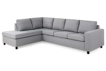 Crazy 4-sits Vänstervänd L-formad Schäslongsoffa i Tyg - Grå - Products - Möbler - Soffa - Divansoffa & schäslongsoffa - 3 sits soffa med divan