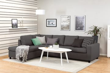 Crazy 4-sits Vänstervänd L-formad Schäslongsoffa i Tyg - Mörkgrå - Products - Möbler - Soffa - Divansoffa & schäslongsoffa - 3 sits soffa med divan