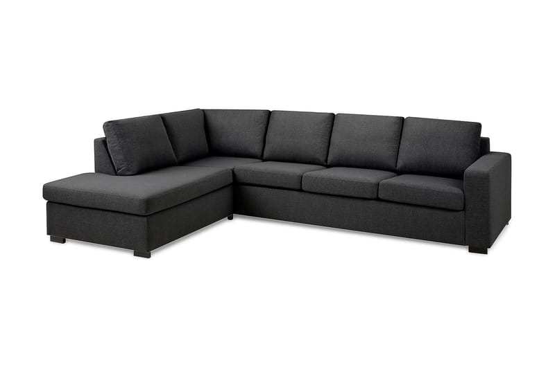 Crazy 4-sits Vänstervänd L-formad Schäslongsoffa i Tyg - Mörkgrå - Products - Möbler - Soffa - Divansoffa & schäslongsoffa - 3 sits soffa med divan