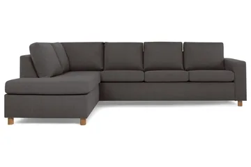 Crazy 4-sits Vänstervänd L-formad Schäslongsoffa i Tyg - Mörkgrå - Products - Möbler - Soffa - Divansoffa & schäslongsoffa - 3 sits soffa med divan