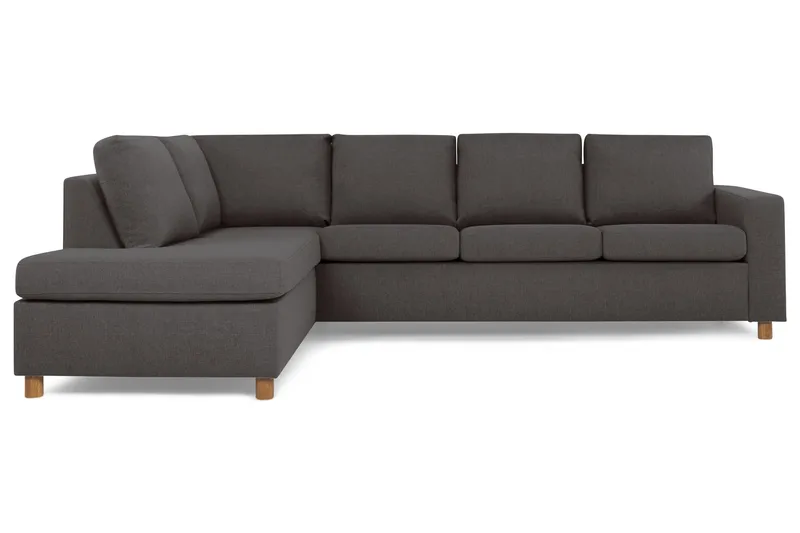 Crazy 4-sits Vänstervänd L-formad Schäslongsoffa i Tyg - Mörkgrå - Products - Möbler - Soffa - Divansoffa & schäslongsoffa - 3 sits soffa med divan