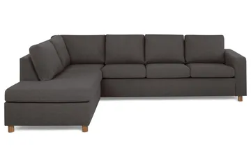 Crazy 4-sits Vänstervänd L-formad Schäslongsoffa i Tyg - Mörkgrå - Products - Möbler - Soffa - Divansoffa & schäslongsoffa - 3 sits soffa med divan