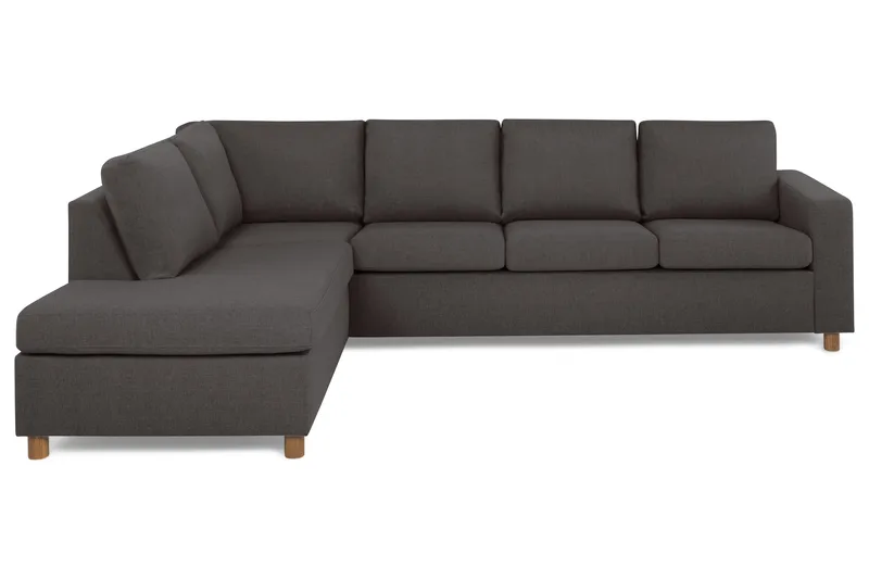Crazy 4-sits Vänstervänd L-formad Schäslongsoffa i Tyg - Mörkgrå - Products - Möbler - Soffa - Divansoffa & schäslongsoffa - 3 sits soffa med divan