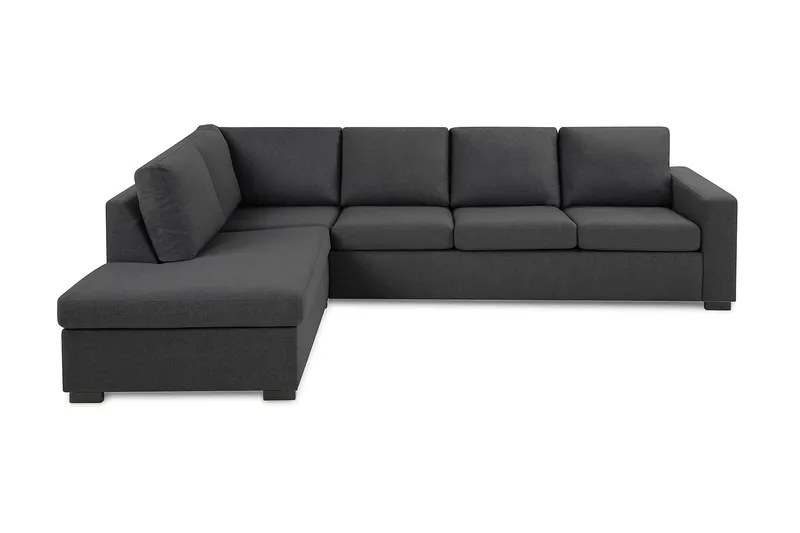 Crazy 4-sits Vänstervänd L-formad Schäslongsoffa i Tyg - Mörkgrå - Products - Möbler - Soffa - Divansoffa & schäslongsoffa - 3 sits soffa med divan