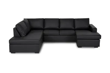 Crazy 4-sits Vänstervänd U-formad Large Soffa med Divan och Schäslong i Konstläder