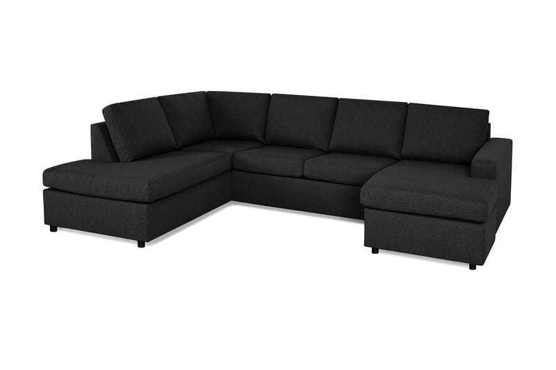 Crazy 4-sits Vänstervänd U-formad Large Soffa med Divan och Schäslong i Tyg - Antracit - Products - Möbler - Soffa - Divansoffa & schäslongsoffa - 4 sits soffa med divan