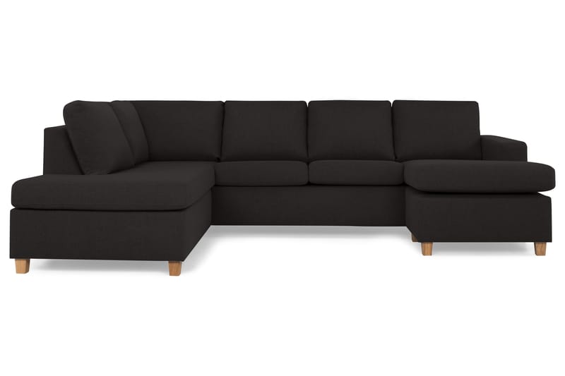 Crazy 4-sits Vänstervänd U-formad Large Soffa med Divan och Schäslong i Tyg - Antracit - Products - Möbler - Soffa - Divansoffa & schäslongsoffa - 4 sits soffa med divan