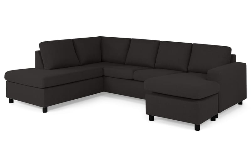 Crazy 4-sits Vänstervänd U-formad Large Soffa med Divan och Schäslong i Tyg - Antracit - Products - Möbler - Soffa - Divansoffa & schäslongsoffa - 4 sits soffa med divan