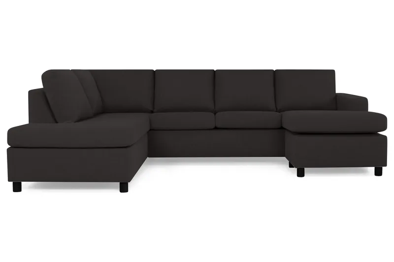Crazy 4-sits Vänstervänd U-formad Large Soffa med Divan och Schäslong i Tyg - Antracit - Products - Möbler - Soffa - Divansoffa & schäslongsoffa - 4 sits soffa med divan