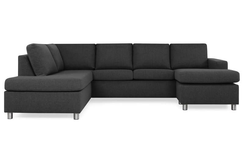 Crazy 4-sits Vänstervänd U-formad Large Soffa med Divan och Schäslong i Tyg - Antracit - Products - Möbler - Soffa - Divansoffa & schäslongsoffa - 4 sits soffa med divan