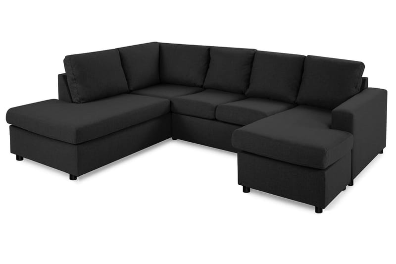 Crazy 4-sits Vänstervänd U-formad Large Soffa med Divan och Schäslong i Tyg - Antracit - Products - Möbler - Soffa - Divansoffa & schäslongsoffa - 4 sits soffa med divan