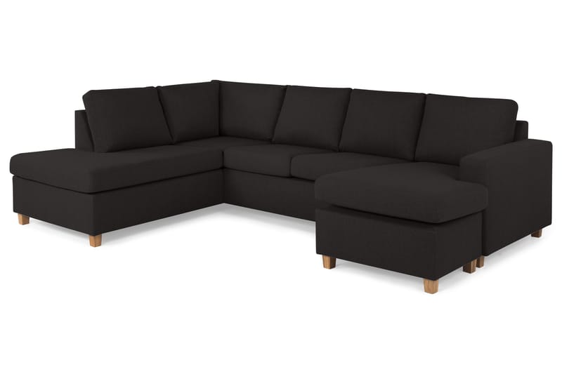 Crazy 4-sits Vänstervänd U-formad Large Soffa med Divan och Schäslong i Tyg - Antracit - Products - Möbler - Soffa - Divansoffa & schäslongsoffa - 4 sits soffa med divan