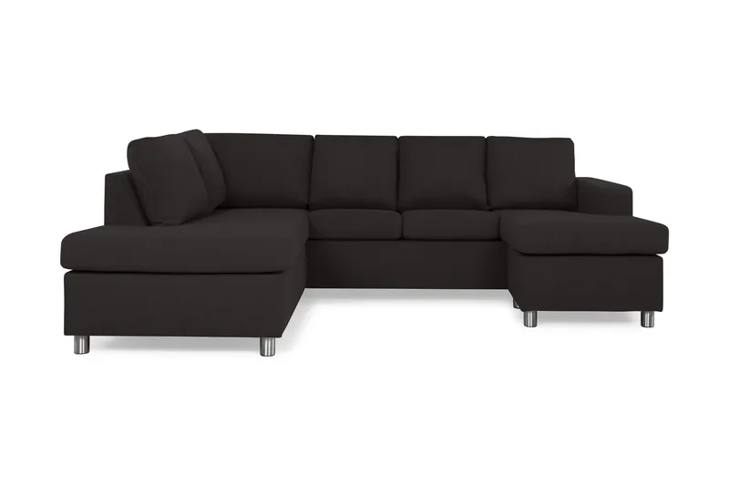Crazy 4-sits Vänstervänd U-formad Large Soffa med Divan och Schäslong i Tyg - Antracit - Products - Möbler - Soffa - Divansoffa & schäslongsoffa - 4 sits soffa med divan