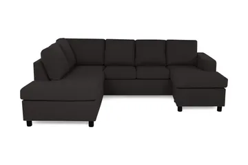 Crazy 4-sits Vänstervänd U-formad Large Soffa med Divan och Schäslong i Tyg - Antracit - Products - Möbler - Soffa - Divansoffa & schäslongsoffa - 4 sits soffa med divan