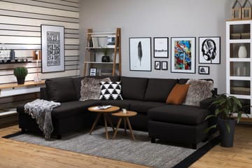 Crazy 4-sits Vänstervänd U-formad Large Soffa med Divan och Schäslong i Tyg - Antracit - Products - Möbler - Soffa - Divansoffa & schäslongsoffa - 4 sits soffa med divan