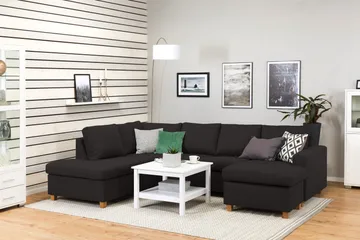 Crazy 4-sits Vänstervänd U-formad Large Soffa med Divan och Schäslong i Tyg - Antracit - Products - Möbler - Soffa - Divansoffa & schäslongsoffa - 4 sits soffa med divan