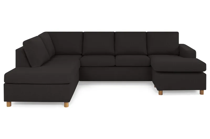 Crazy 4-sits Vänstervänd U-formad Large Soffa med Divan och Schäslong i Tyg - Antracit - Products - Möbler - Soffa - Divansoffa & schäslongsoffa - 4 sits soffa med divan