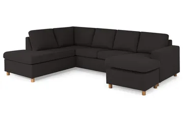 Crazy 4-sits Vänstervänd U-formad Large Soffa med Divan och Schäslong i Tyg - Antracit - Products - Möbler - Soffa - Divansoffa & schäslongsoffa - 4 sits soffa med divan