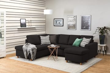 Crazy 4-sits Vänstervänd U-formad Large Soffa med Divan och Schäslong i Tyg - Antracit - Products - Möbler - Soffa - Divansoffa & schäslongsoffa - 4 sits soffa med divan