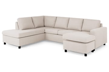 Crazy 4-sits Vänstervänd U-formad Large Soffa med Divan och Schäslong i Tyg - Beige - Products - Möbler - Soffa - Divansoffa & schäslongsoffa - 4 sits soffa med divan