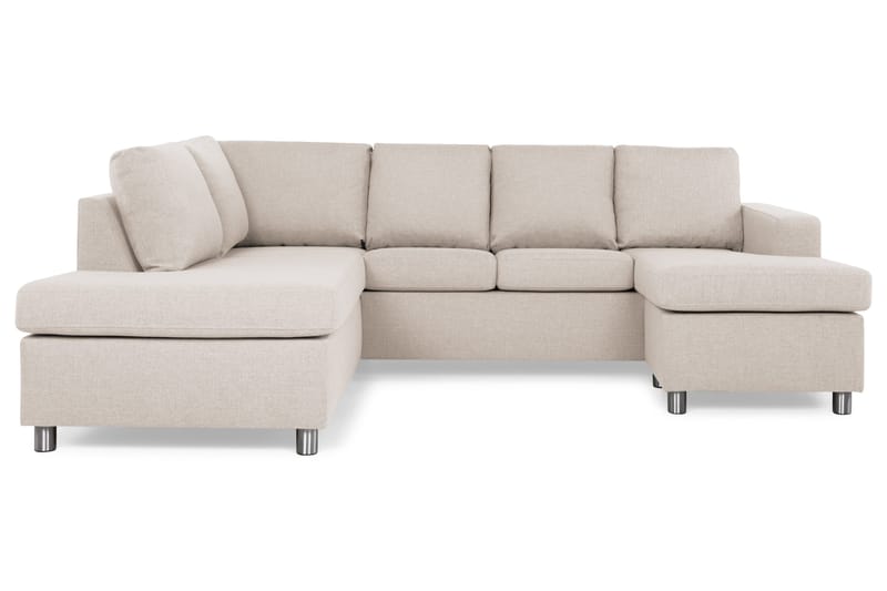 Crazy 4-sits Vänstervänd U-formad Large Soffa med Divan och Schäslong i Tyg - Beige - Products - Möbler - Soffa - Divansoffa & schäslongsoffa - 4 sits soffa med divan