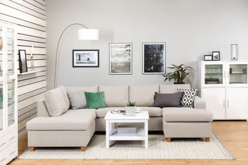 Crazy 4-sits Vänstervänd U-formad Large Soffa med Divan och Schäslong i Tyg - Beige - Products - Möbler - Soffa - Divansoffa & schäslongsoffa - 4 sits soffa med divan