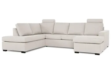 Crazy 4-sits Vänstervänd U-formad Large Soffa med Divan och Schäslong i Tyg - Beige - Products - Möbler - Soffa - Divansoffa & schäslongsoffa - 4 sits soffa med divan